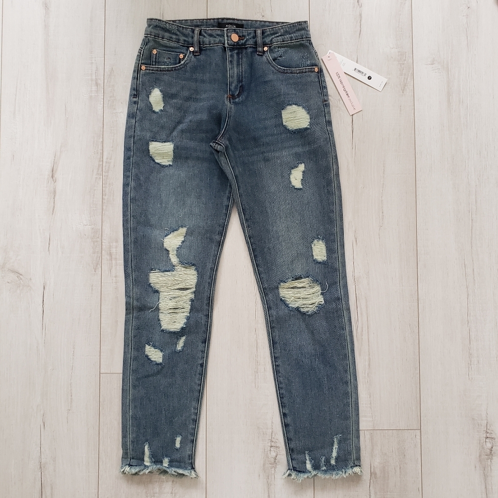 Girls Fall Boyfriend Ripped Jeans Relaxed Fit Size 10 Blue Bloomingdales